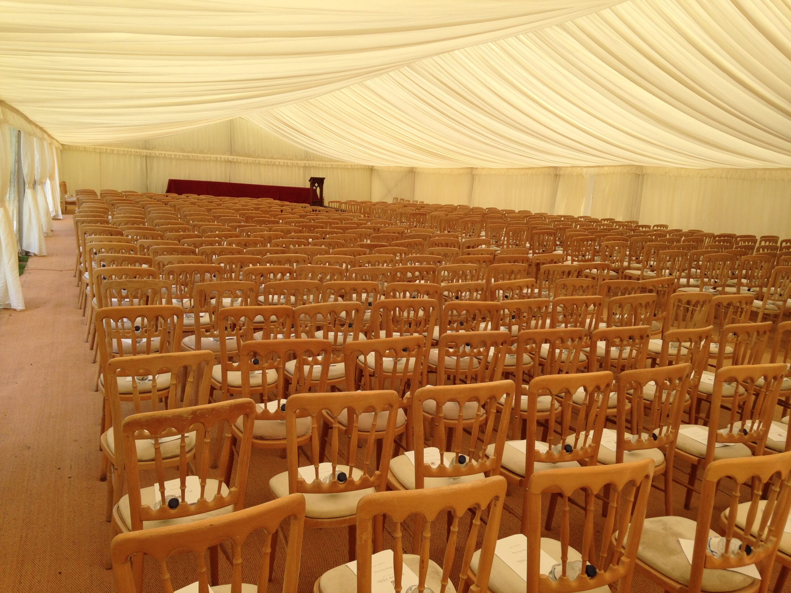 Theatre style seating