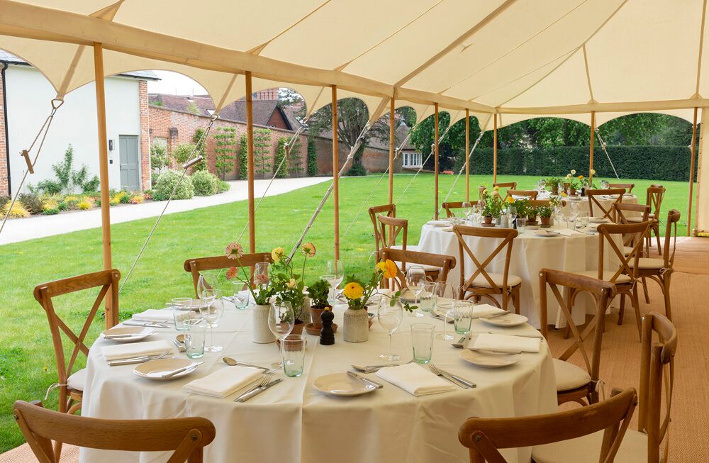 Canvas round tables